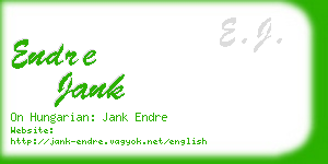 endre jank business card